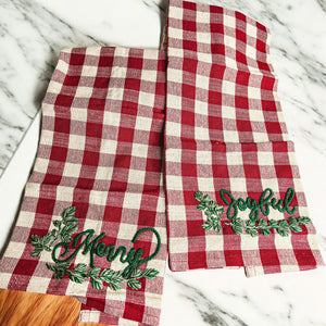 Holiday Charcuterie & Tartan Towel Set